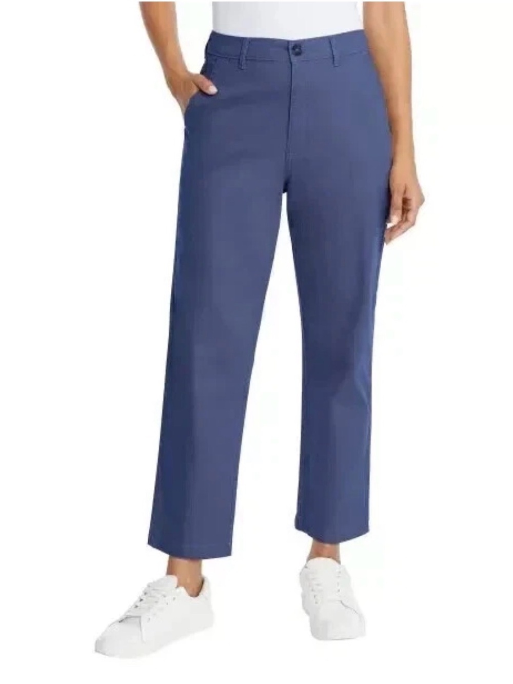 G. H. Bass & CO.  Womens Navy Blue Chino Ankle Pants Size 10